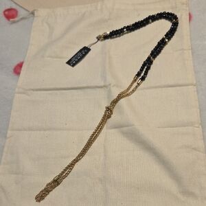 Laundry By Shelli Segal Black and Gold Beaded Necklace